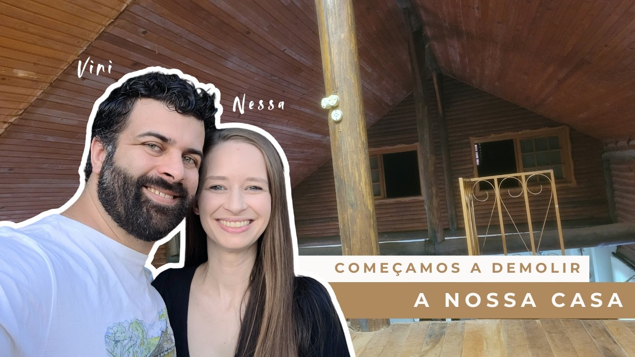 Derrubamos a parede do sótão