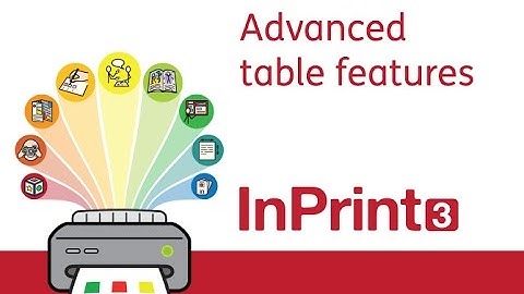 InPrint 3 - Advanced table features