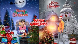 Chrismas day photo editing picsArt editing #skedits village photo editing screenshot 1