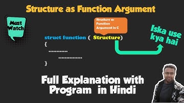 Structure as Function Argument | Structures in C