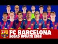 تحديث تشكيلة نادي برشلونة 2026 تشكيلة برشلونة المحدثة 2026 فوت وورلد 