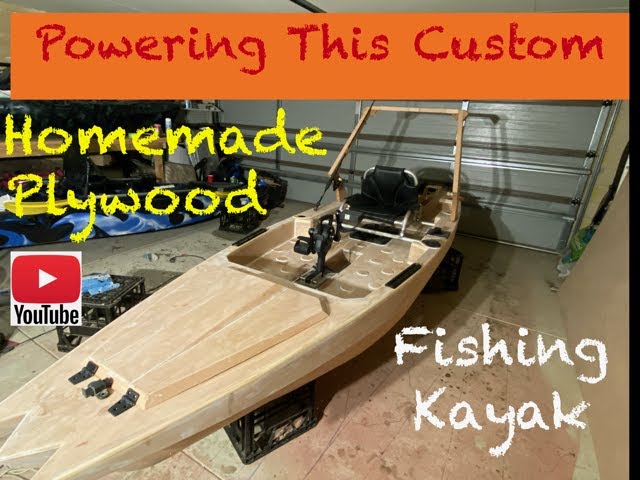 Powering This Custom Homemade Plywood Fishing Kayak (#boat #kayak #diy # fishing #plywood ) 