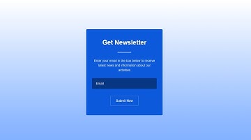 How To Make Email Signup Form | Create Newsletter Subscription Form Using HTML CSS