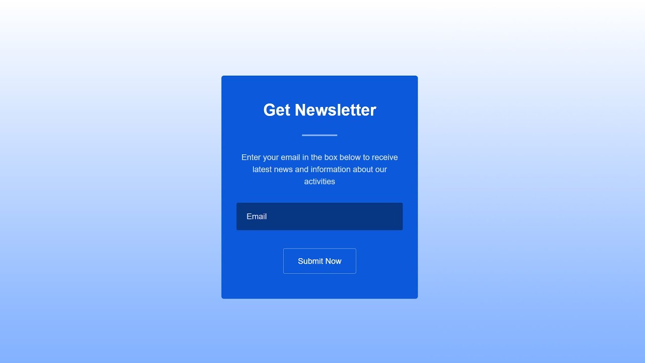 How To Make Email Signup Form Create Newsletter Subscription Form