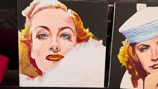 My Acrylic Paintings of Joan Crawford and Greta Garbo #artutorial #originalart #artwork #movies