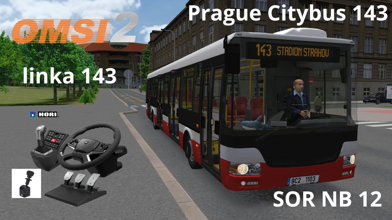 Omsi 2 - Prague Citybus - linka 143 - SOR NB 12 - Hori Force Feedback Truck Control System