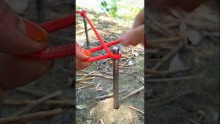 Strong Rope Tension Knot Between Two Steel Rods | Ultimate Tight Binding Trick 🔥