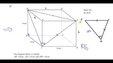 0580/22/M/J/20 (IGCSE) Paper 22, Q 27 Trigonometry, Three Dimensionsal Problems