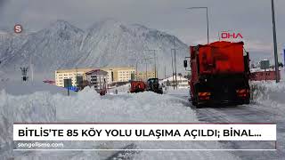 Bitliste 85 Köy Yolu Ulaşıma Açıldı Binalarda 3 Metrelik Buz Sarkıtları Oluştu
