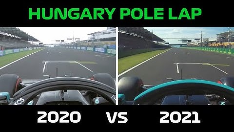 F1 2020 VS F1 2021 HUNGARY HAMILTON POLE LAP COMPARISON