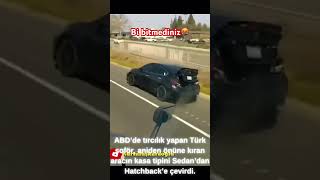 Yurt Dışında Sinirlenen Türk Tırcı, Arabaya Arkadan Vurdu