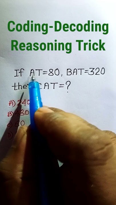 Coding-Decoding Reasoning Trick| Reasoning Classes| Reasoning SSC CGL Questions| #shorts