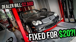 i fixed a $2,500 problem on my cheap mercedes-benz sl55 amg for $20?