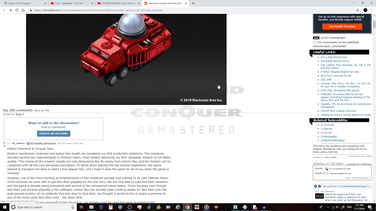 Red Alert 1 Unit Preview and Update! RA1 Remaster - YouTube