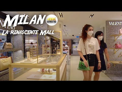 Walking inside The Most Expensive Shopping Mall in Italy | La Rinascente Mall Tour (4K 60fps)