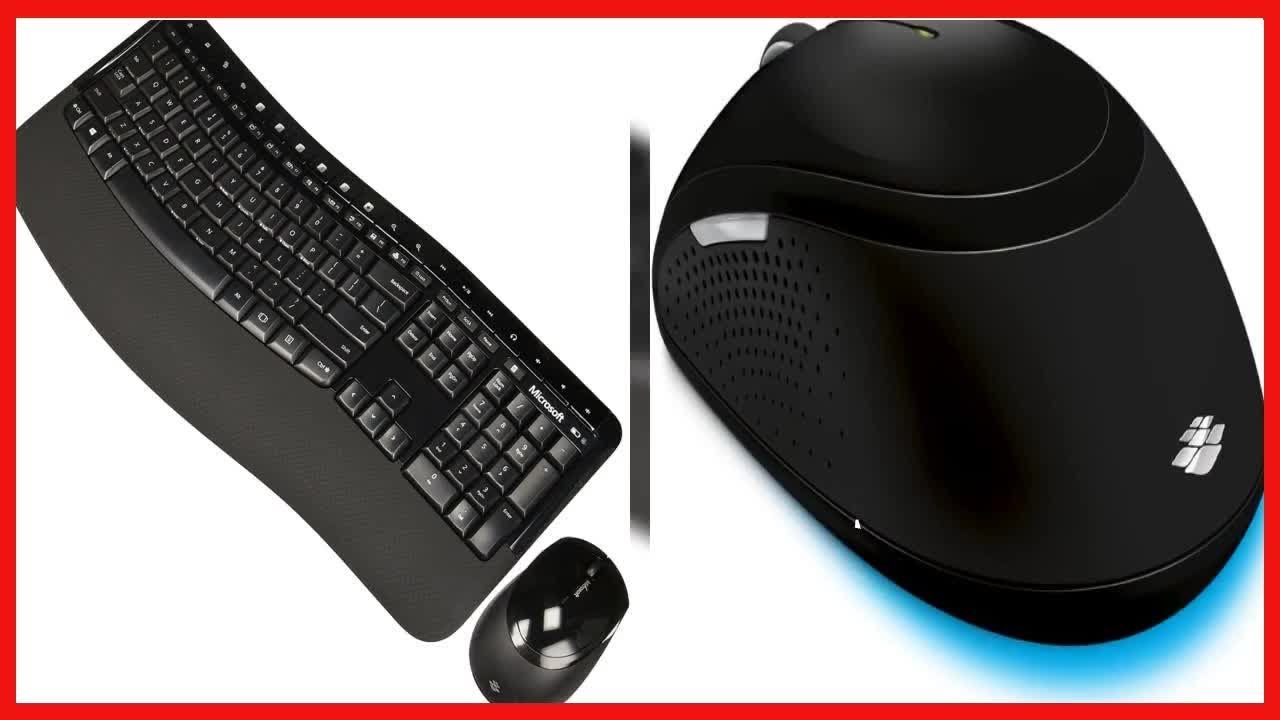 Microsoft Wireless Comfort Desktop 5050 - Black. Wireless, Ergonomic  Keyboard and Mouse Combo. Built 