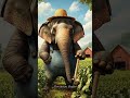 Muscular Farmer Elephant Ready for Harvest!. #FarmerElephant #StrongPaws #FarmLife #ai