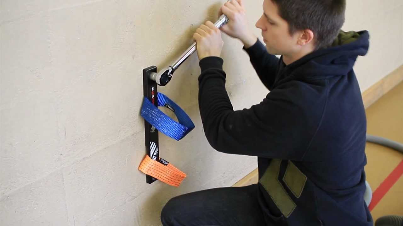 Installation Der Slackline Wandhalterung Flat Youtube