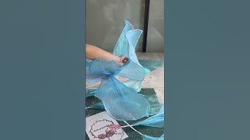 DIY Handmade Organza Decorate Flower #fabricdecor #wedding #diy #flowers #weddingdecor