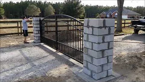 Dual driveway gate installation