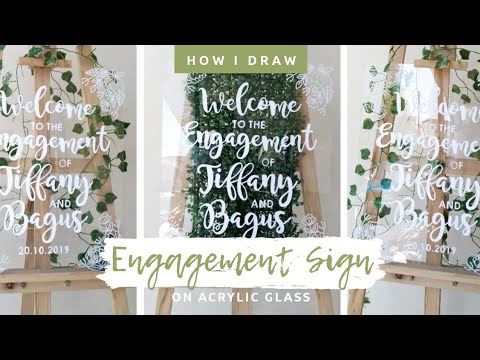 Membuat Engagement Sign di Kaca Akrilik. 