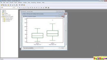Tutorial for MedCalc MedCalc Rank Sum tests: 教學