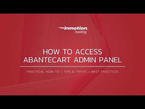 How to Access AbanteCart Admin Panel