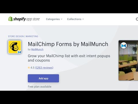 Shopify & mailchimp MailMunch App - for Subscriber Automation with pop over(CMBD-67 - Shopify batch)