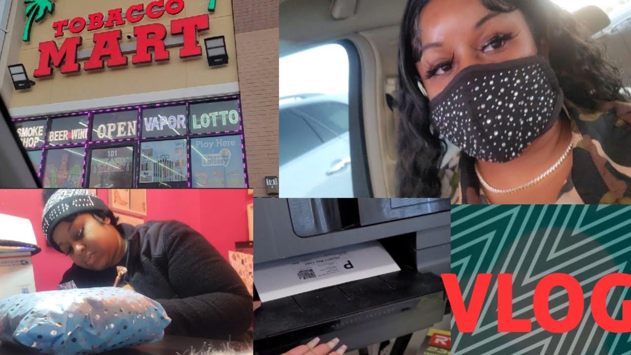 Vape store run/printing shipping labels/Packing orders/Vlog
