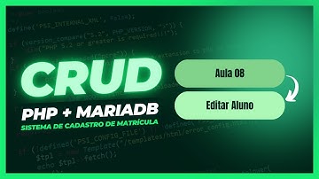 CRUD PHP (Sistema de Cadastro de Matrícula): Aula 08 - Editar Aluno