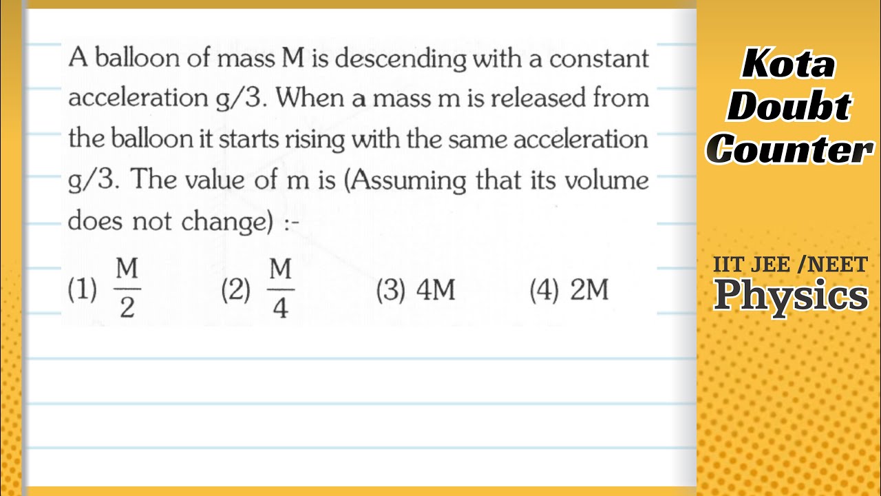 a research balloon of total mass m