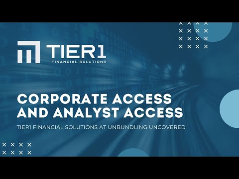 Tier1 at Unbundling Uncovered - Corporate Access and Analyst Access