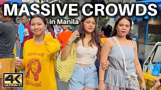 Walking MASSIVE Crowds during Quiapo Manila Metro Manila Philippines Fiesta [4K]