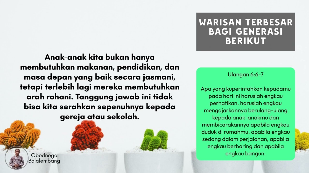 WARISAN TERBESAR BAGI GENERASI BERIKUT