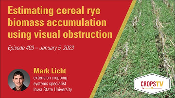 Estimating cereal rye biomass accumulation using visual obstruction