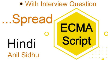 Es6 tutorial in Hindi #15 Spread operator | ... in js