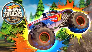 Monster Trucks Get MESSY in a WILD PAINT BRAWL! 🎨 | Full Episode | Camp Crush 🏆 | Hot Wheels