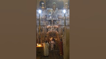Bishop Isidoros Blessing the Faithful at the Holy Sepulchre #shorts