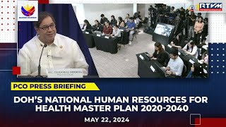 PCO Press Briefing with the Department of Health 05\/22\/2024