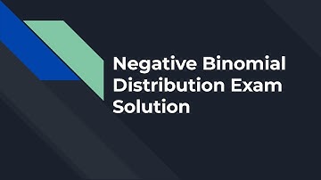 negative binomial distribution with solved numericals