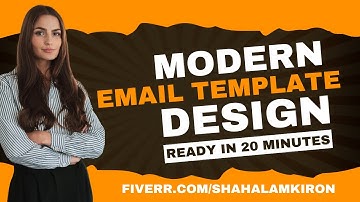 Modern Email Template Design Ready In 20 Minutes. #shahalamkiron #fiverr