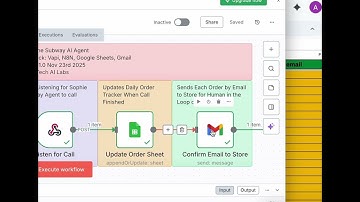 Voice Agent AI Subway Workflow - Inbound Agentic AI N8N, Vapi, Google Sheets.