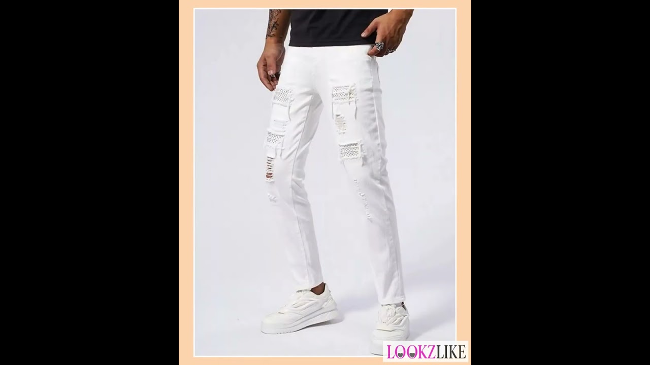 Men's Distressed Slim Fit Jeans