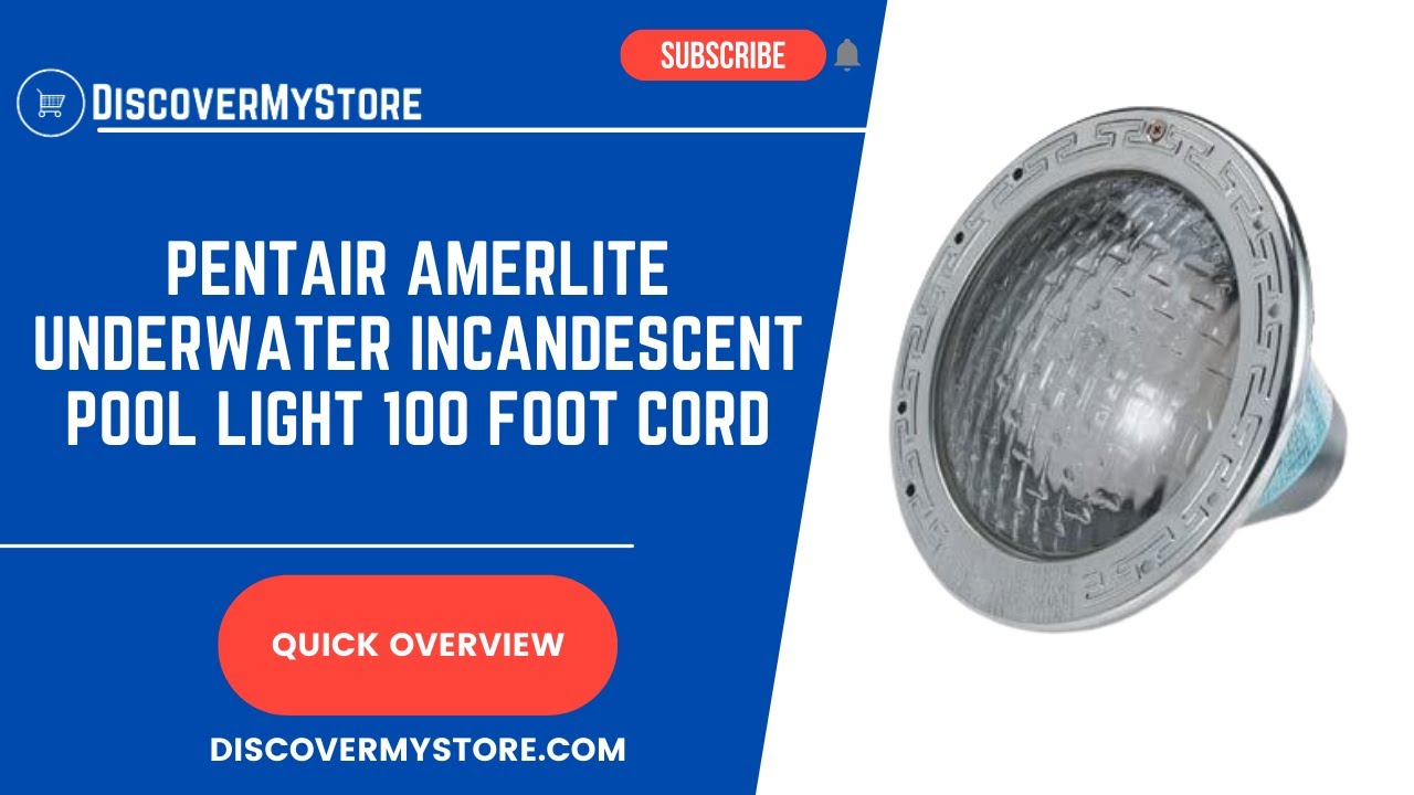 Pentair 78456300 Amerlite Underwater Incandescent Pool Light - YouTube