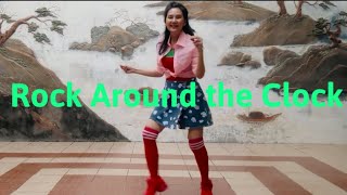 Rock Around the Clock Line Dance | Choreo : Erny Wu May 2024 | Demo & Walkthrough