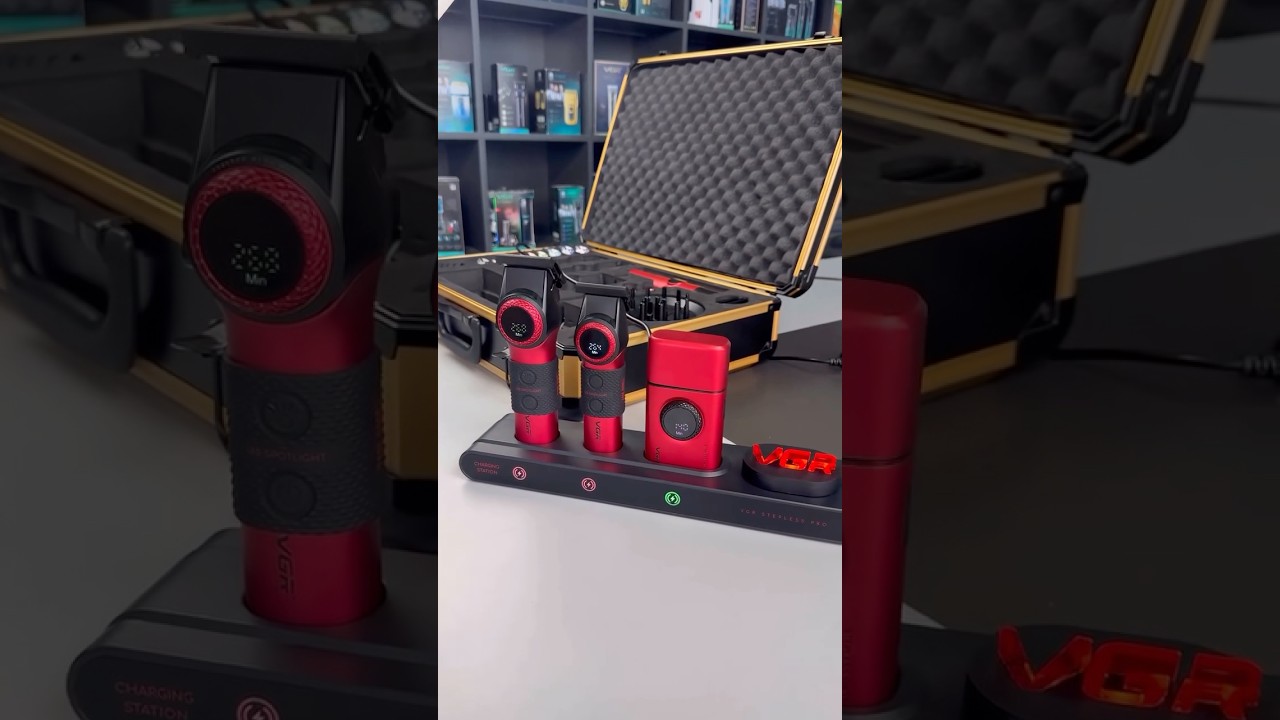VGR Stepless Pro 4-in-1 Professional Barber Combo Set