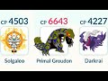 SOLGALEO, PRIMAL GROUDON, DARKRAI