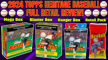 *FULL RETAIL REVIEW!🤔 2024 TOPPS HERITAGE BASEBALL PACK, HANGER, BLASTER, & MEGA BOX REVIEW!⚾️