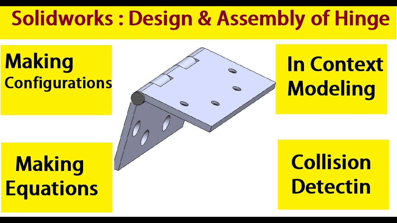 Solidworks tutorials 07 Design and assembly of door hinge YouTube