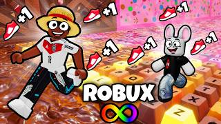 I USED INFINITE ROBUX ON THE KEYBOARD PARKOUR! THE MOST SATISFYING GAME ON ROBLOX! With LARRYINHO! screenshot 1